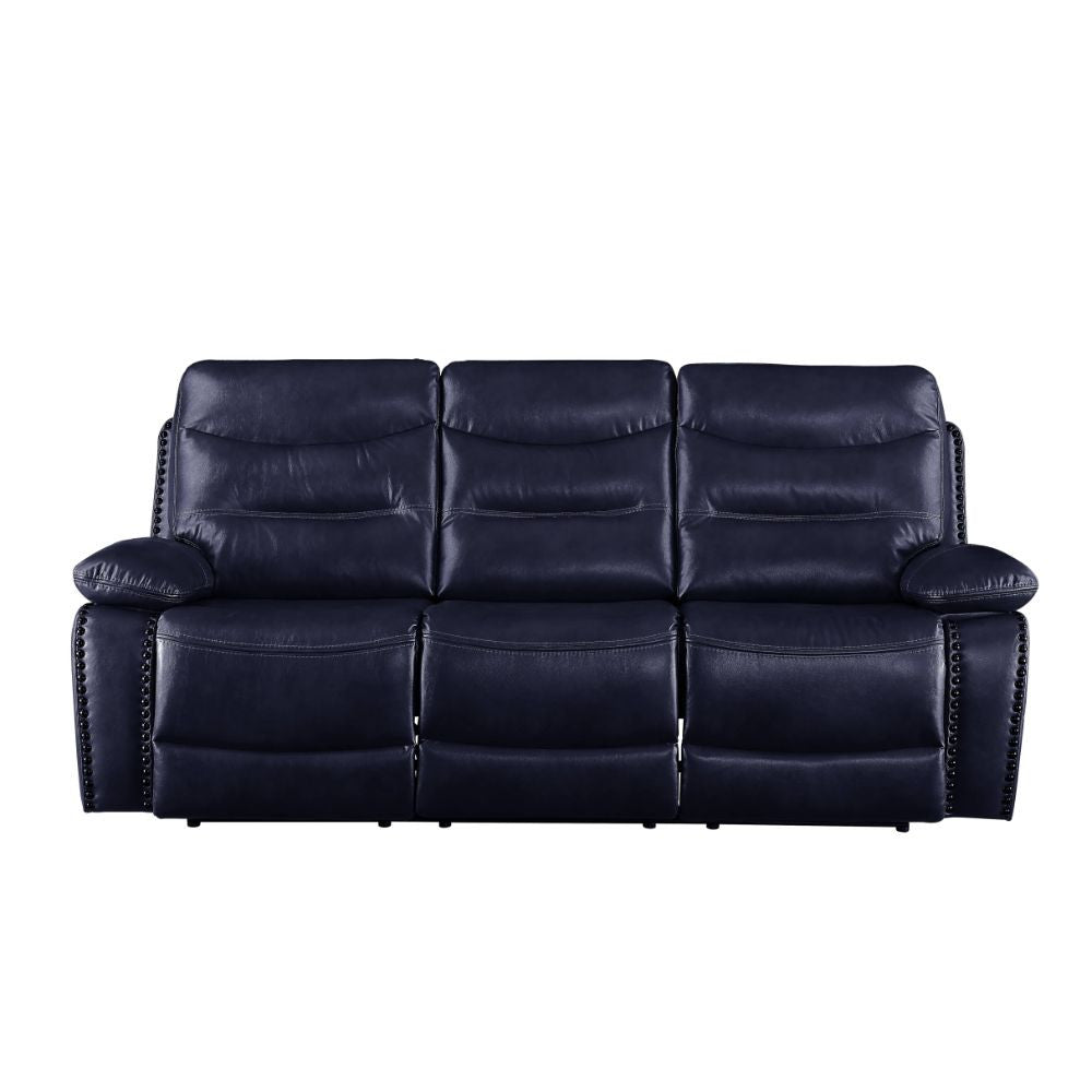 ACME 55370 Aashi Motion Sofa, Navy Leather-Gel Match