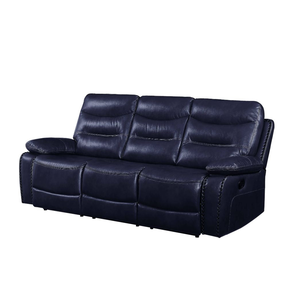 ACME 55370 Aashi Motion Sofa, Navy Leather-Gel Match