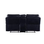ACME 55371 Aashi Loveseat with Console (Motion), Navy Leather-Gel Match