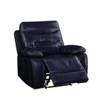 ACME 55372 Aashi Recliner, Navy Leather-Gel Match