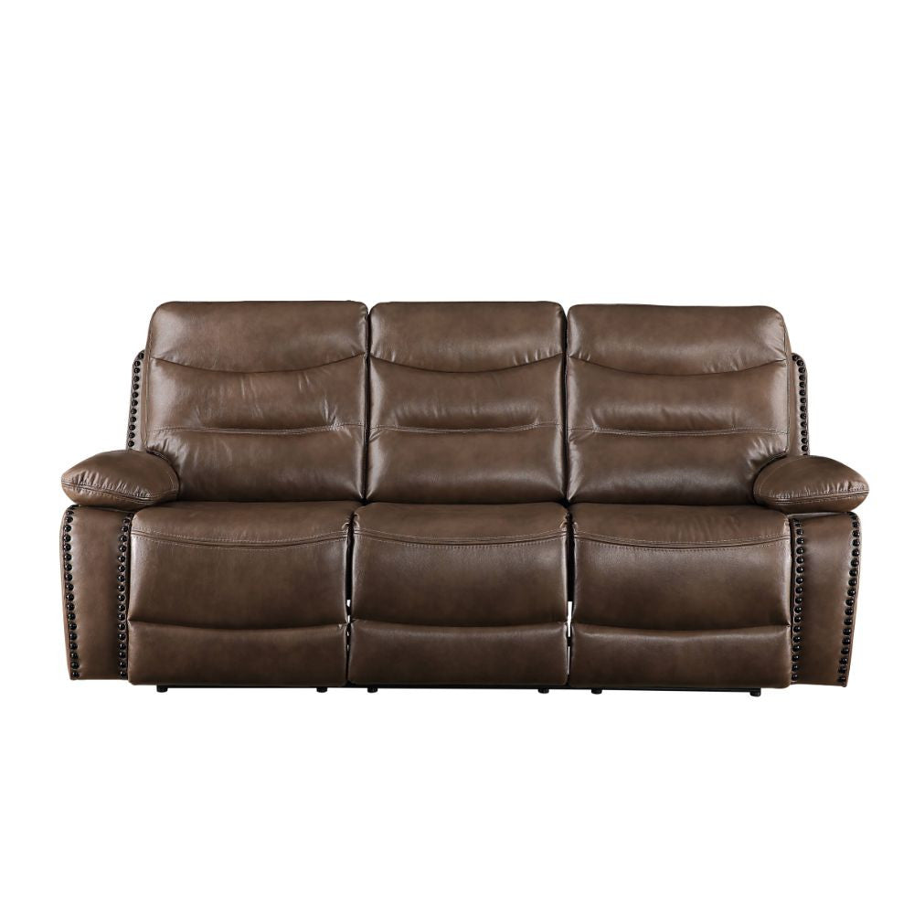 ACME 55420 Aashi Motion Sofa, Brown Leather-Gel Match