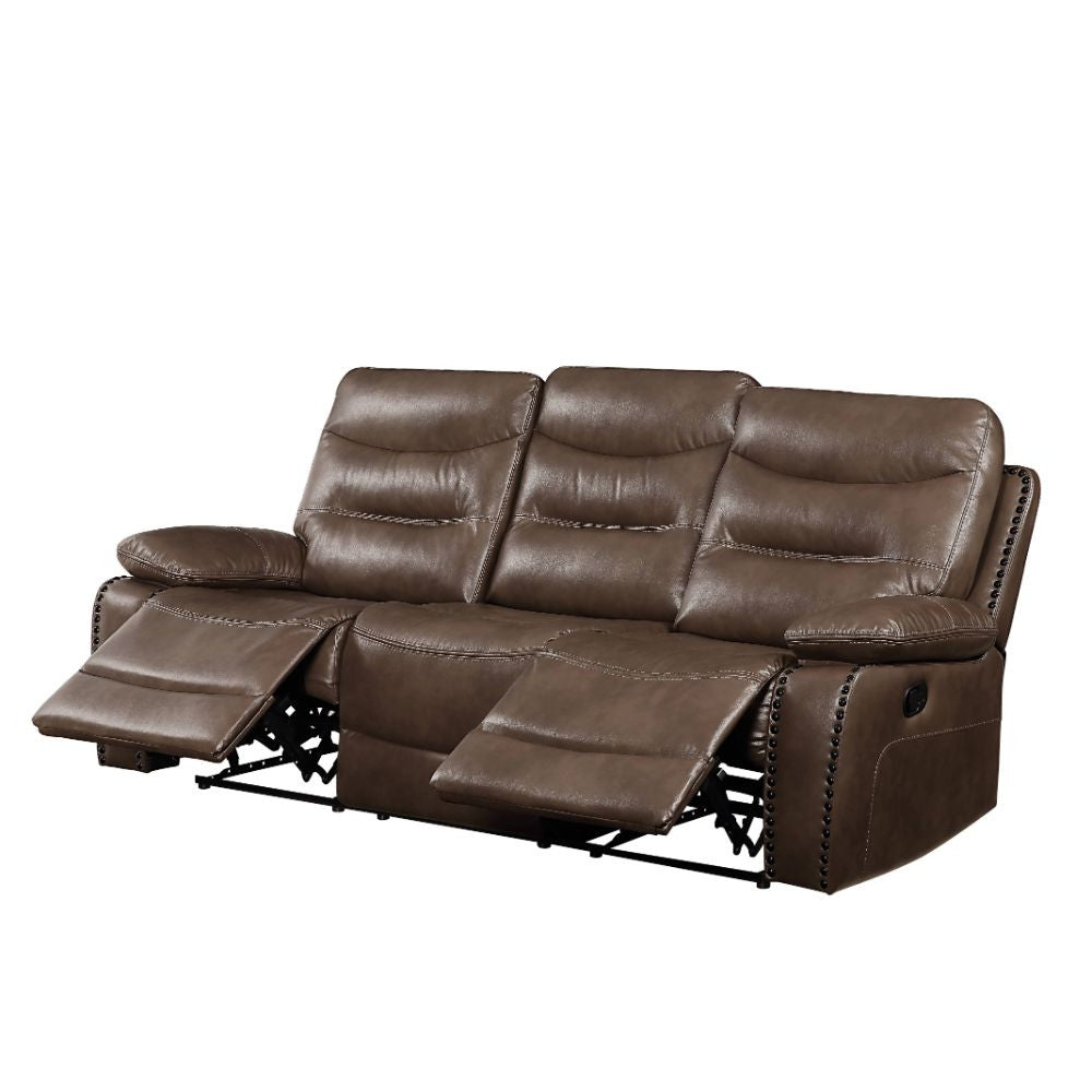 ACME 55420 Aashi Motion Sofa, Brown Leather-Gel Match
