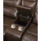 ACME 55420 Aashi Motion Sofa, Brown Leather-Gel Match