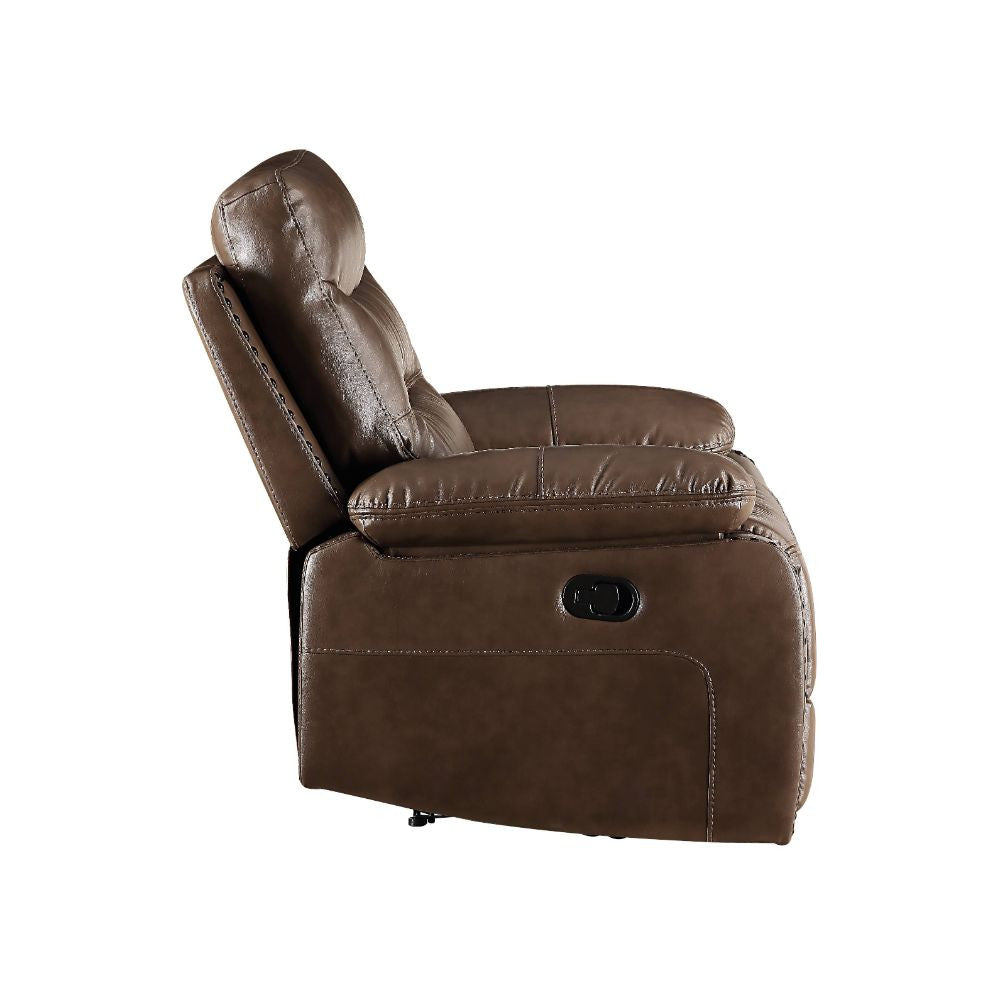 ACME 55421 Aashi Loveseat with Console (Motion), Brown Leather-Gel Match