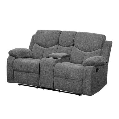 ACME 55441 Kalen Loveseat with Console (Motion), Gray Chenille