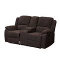 ACME 55446 Madden Loveseat with Console (Motion), Brown Chenille