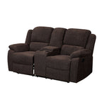 ACME 55446 Madden Loveseat with Console (Motion), Brown Chenille