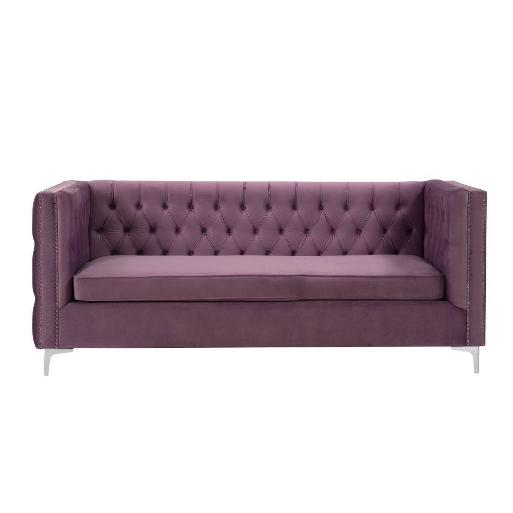 ACME 55500 Rhett Sectional Sofa, Purple Velvet