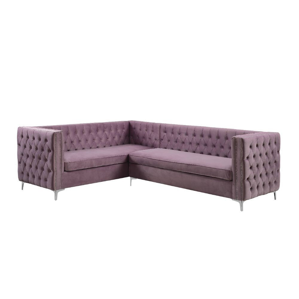 ACME 55500 Rhett Sectional Sofa, Purple Velvet