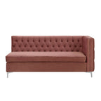 ACME 55505 Rhett Sectional Sofa, Dusty Pink Velvet