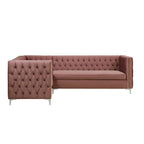 ACME 55505 Rhett Sectional Sofa, Dusty Pink Velvet