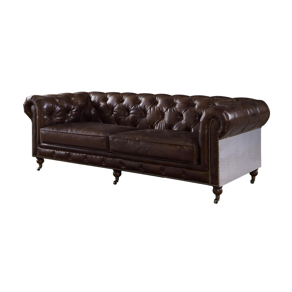 ACME 56590 Aberdeen Sofa, Vintage Brown Top Grain Leather