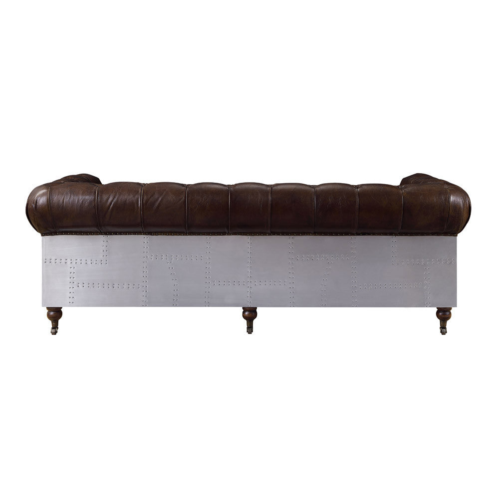 ACME 56590 Aberdeen Sofa, Vintage Brown Top Grain Leather