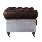 ACME 56590 Aberdeen Sofa, Vintage Brown Top Grain Leather