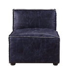 ACME 56595 Birdie Modular - Armless Chair, Vintage Blue Top Grain Leather