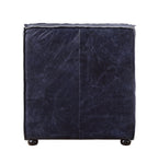 ACME 56595 Birdie Modular - Armless Chair, Vintage Blue Top Grain Leather