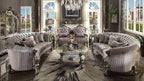 ACME 56845 Versailles Sofa with 5 Pillows, Velvet & Antique Platinum