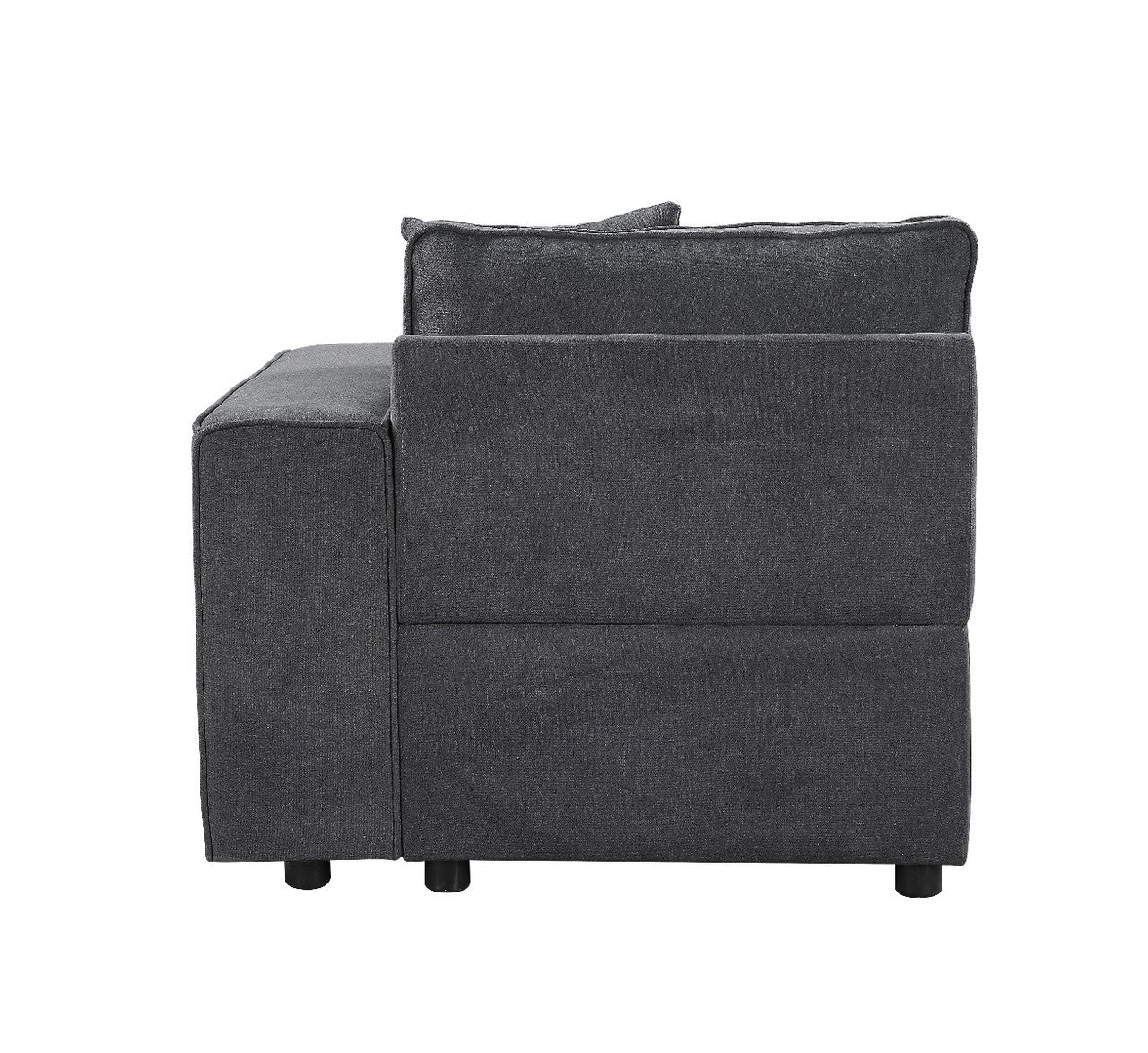 ACME 56872 Silvester Modular Right Facing Chair with 2 Pillows, Gray Fabric