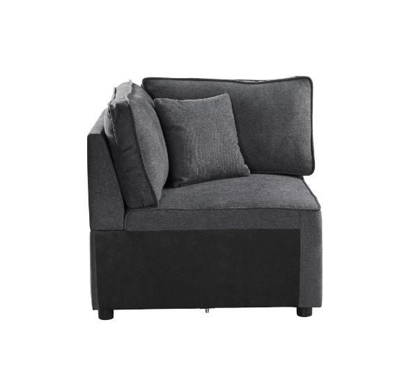 ACME 56874 Silvester Modular Wedge with Pillow, Gray Fabric