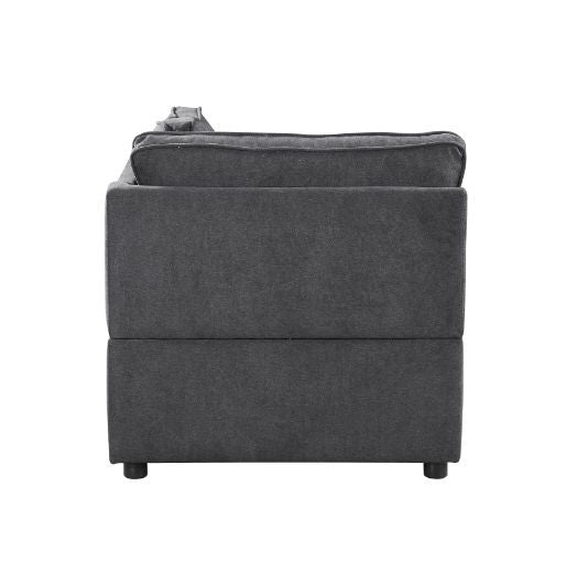 ACME 56874 Silvester Modular Wedge with Pillow, Gray Fabric