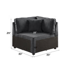 ACME 56874 Silvester Modular Wedge with Pillow, Gray Fabric