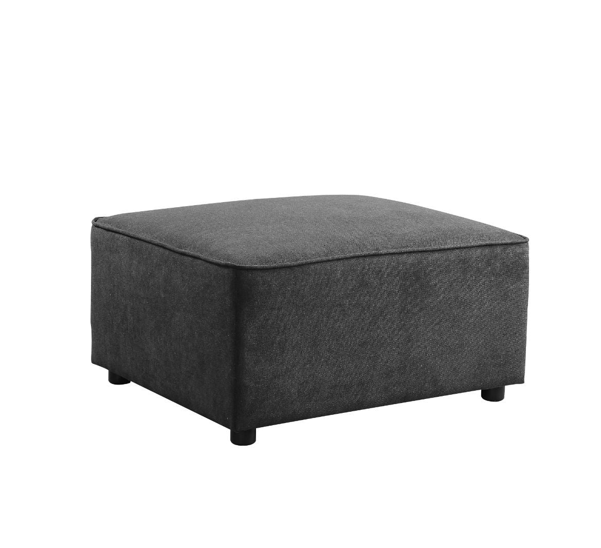 ACME 56876 Silvester Ottoman, Gray Fabric
