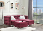 ACME 57330 Jaszira Modular - Left Facing & Right Facing Arms, Burgundy Velvet
