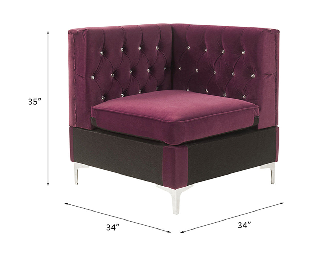 ACME 57334 Jaszira Modular - Wedge, Burgundy Velvet