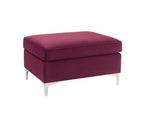 ACME 57335 Jaszira Ottoman, Burgundy Velvet