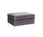 ACME 57375 Jaszira Ottoman, Gray Velvet