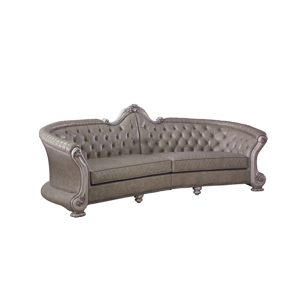 ACME 58170 Dresden Sofa, Vintage Bone White & PU