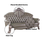 ACME 58175 Dresden Sofa with 5 Pillows, Vintage Bone White & PU