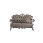 ACME 58176 Dresden Loveseat with 3 Pillows, Vintage Bone White & PU