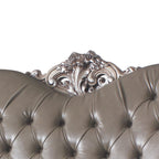 ACME 58176 Dresden Loveseat with 3 Pillows, Vintage Bone White & PU