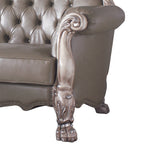 ACME 58176 Dresden Loveseat with 3 Pillows, Vintage Bone White & PU