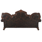 ACME 58221 Picardy Sofa with 3 Pillows, Vintage Cherry Oak & PU