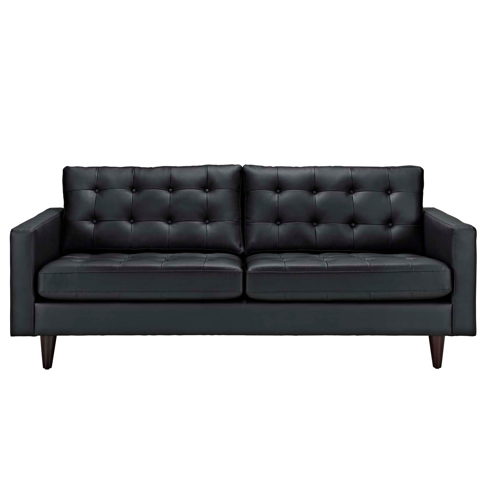 Empress Bonded Leather Sofa in Black or White