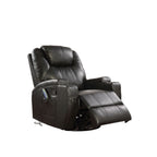 ACME 59277 Waterlily Rocker Recliner with Swivel (Motion), Black PU