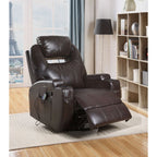 ACME 59278 Waterlily Rocker Recliner with Swivel (Motion), Brown PU  1