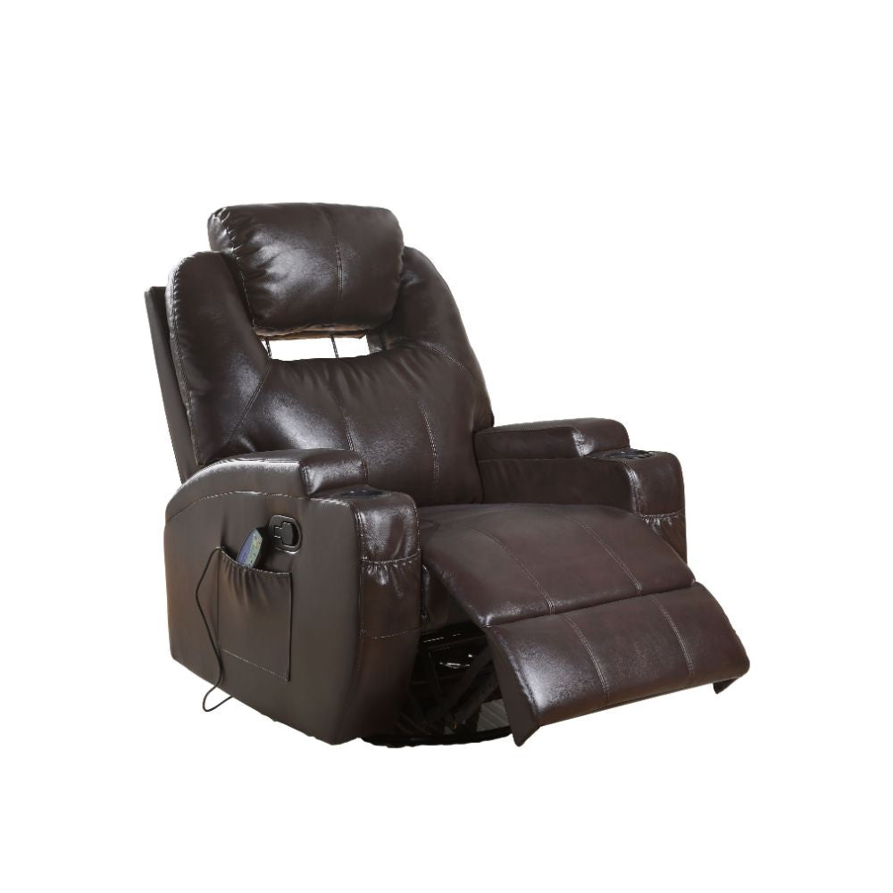 ACME 59278 Waterlily Rocker Recliner with Swivel (Motion), Brown PU