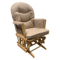 ACME 59332 Rehan 2 Piece Pack Glider Chair & Ottoman, Taupe Microfiber & Natural Oak