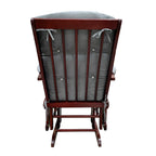 ACME 59338 Aeron 2 Piece Pack Glider Chair & Ottoman, Gray Microfiber & Cherry