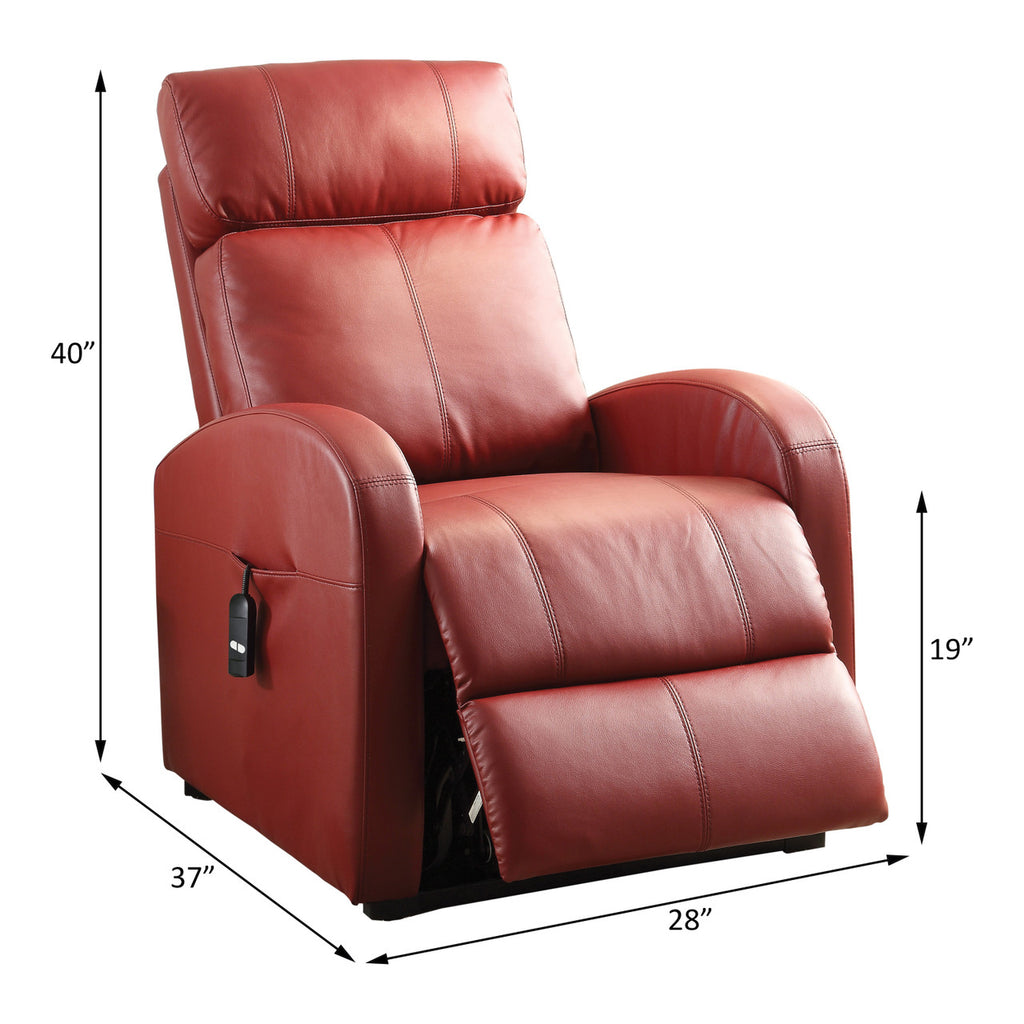 ACME 59406 Ricardo Recliner with Power Lift, Red PU
