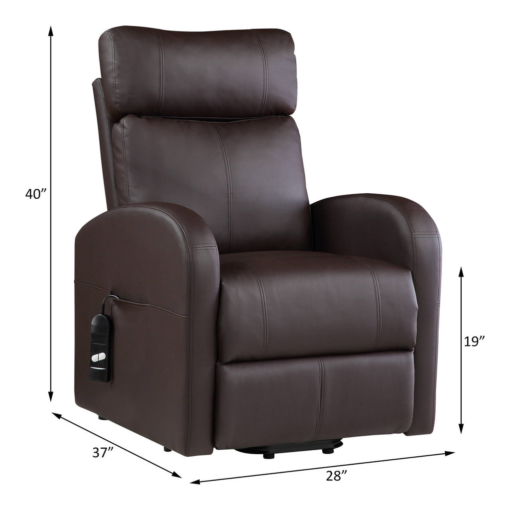 ACME 59498 Ricardo Recliner with Power Lift, Brown PU