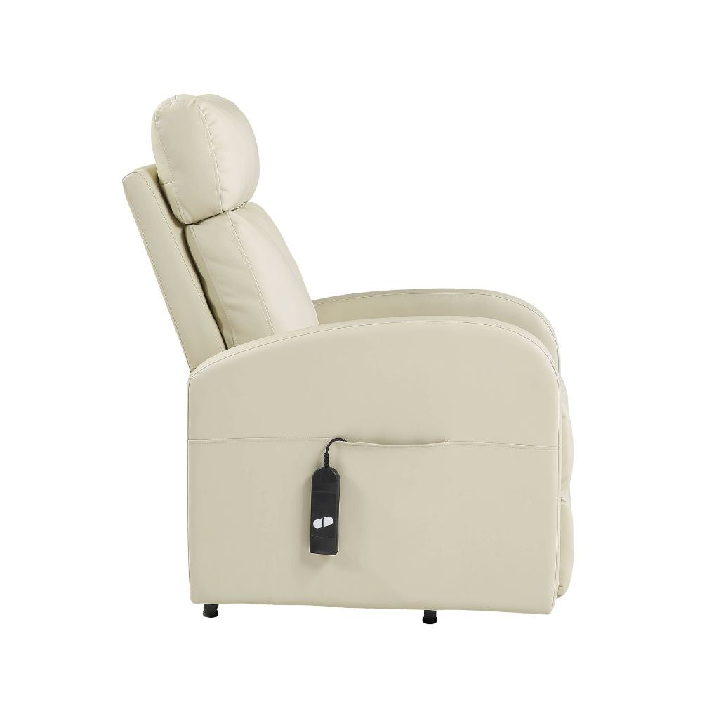 ACME 59499 Ricardo Recliner with Power Lift, Beige PU