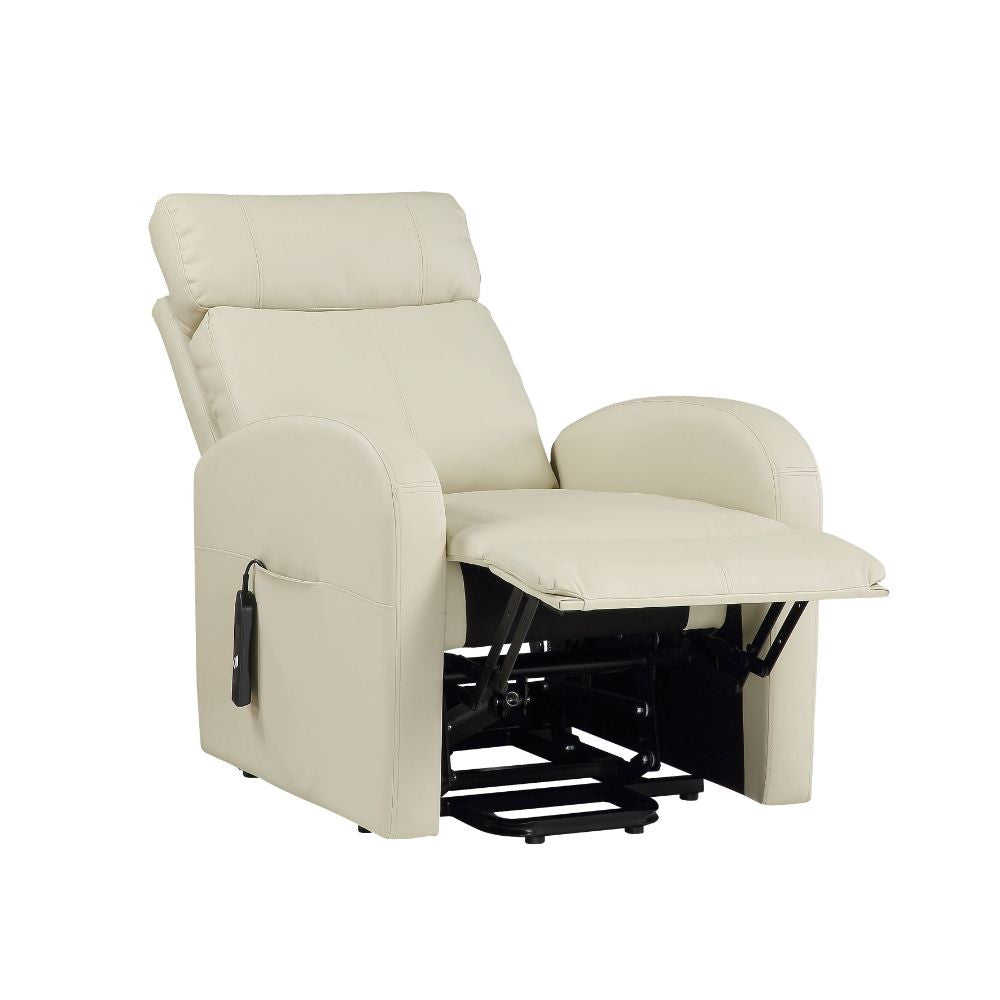 ACME 59499 Ricardo Recliner with Power Lift, Beige PU