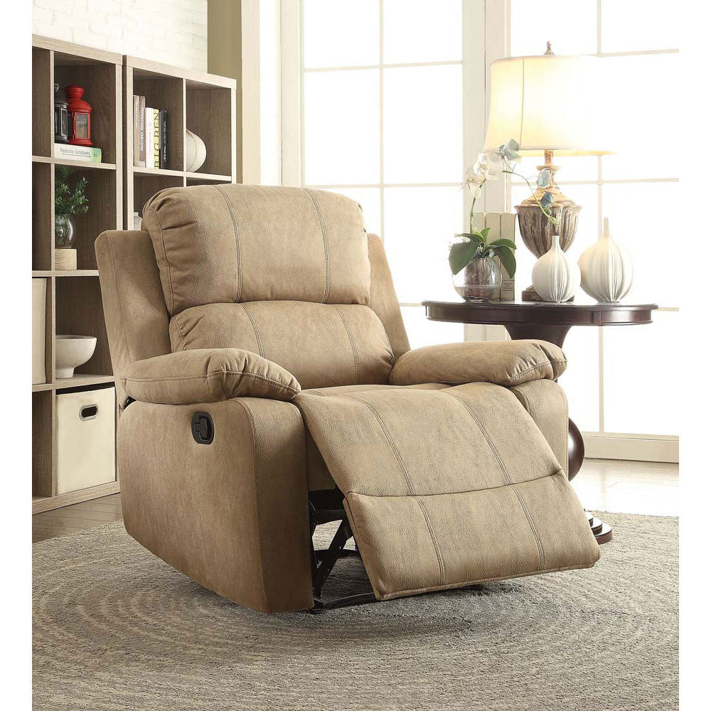ACME 59526 Bina Recliner, Light Brown Polished Microfiber