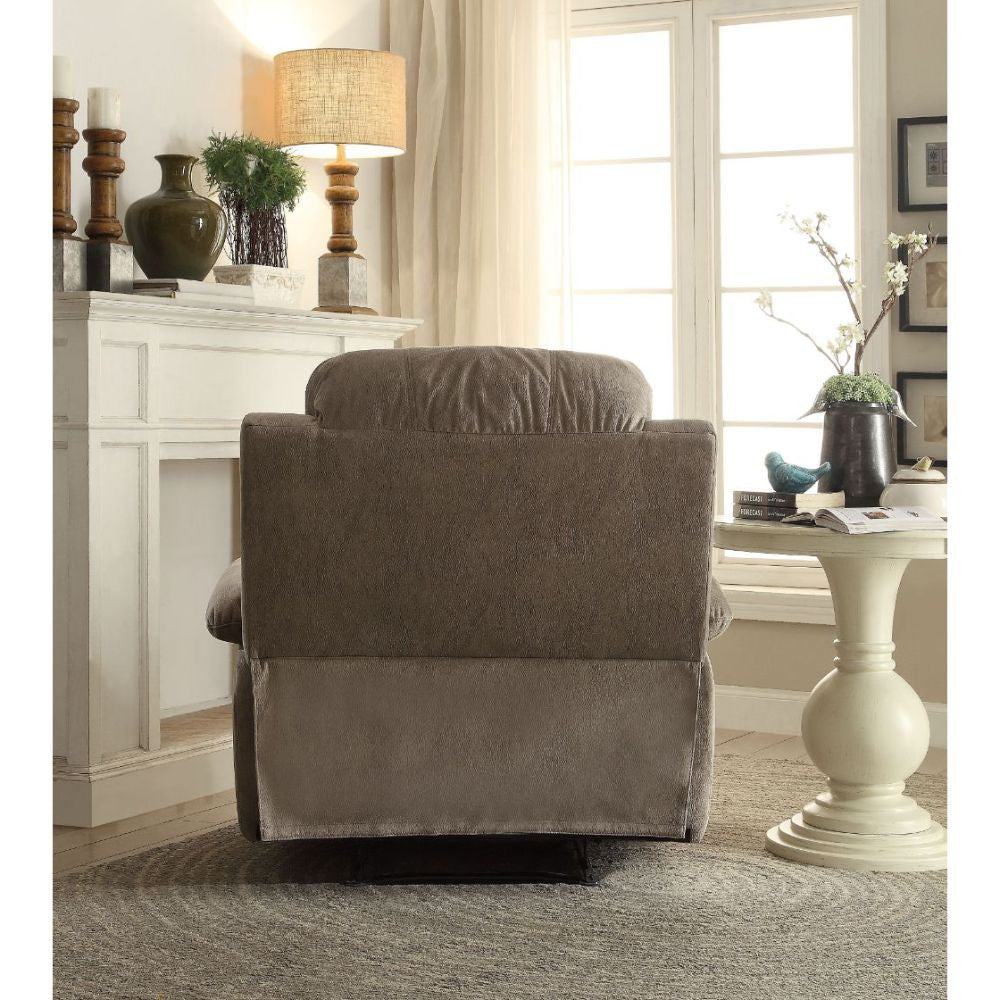 ACME 59528 Bina Recliner, Gray Polished Microfiber