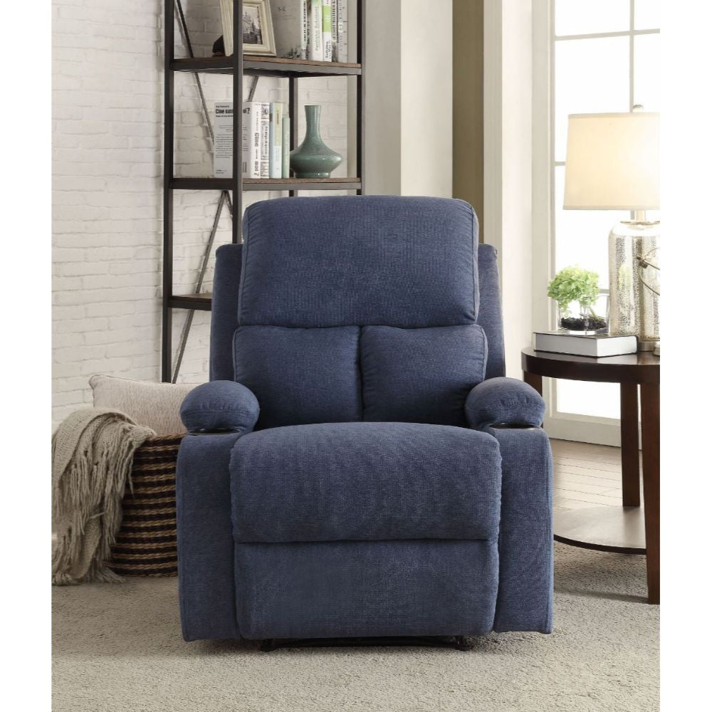 ACME 59545 Rosia Recliner, Blue Velvet