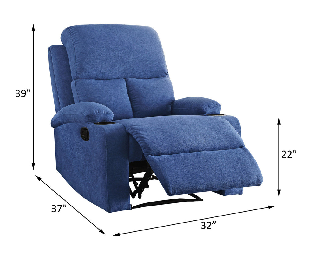 ACME 59545 Rosia Recliner, Blue Velvet